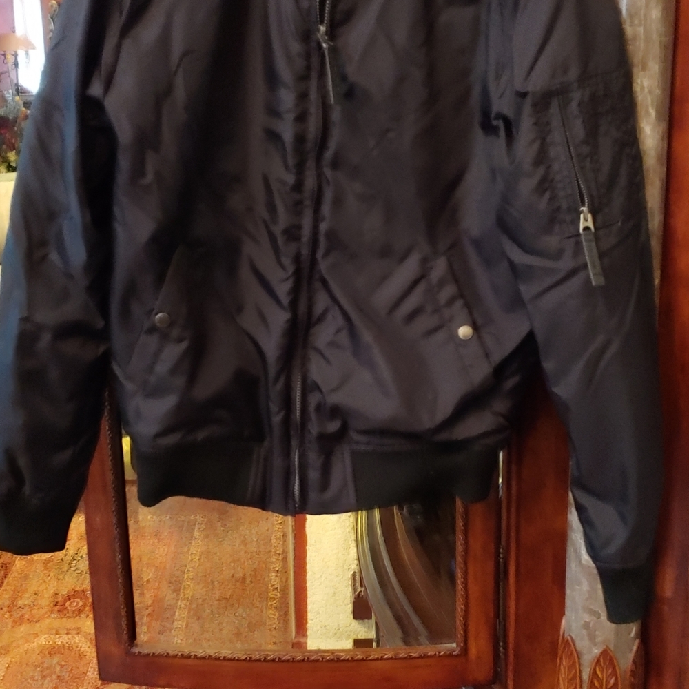 Slate & stone nylon quilted bomber jacket